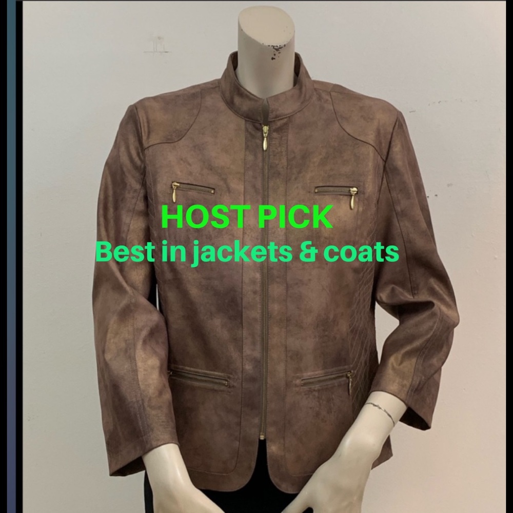 CHICO’S BROWN JACKET - Picture 1 of 6